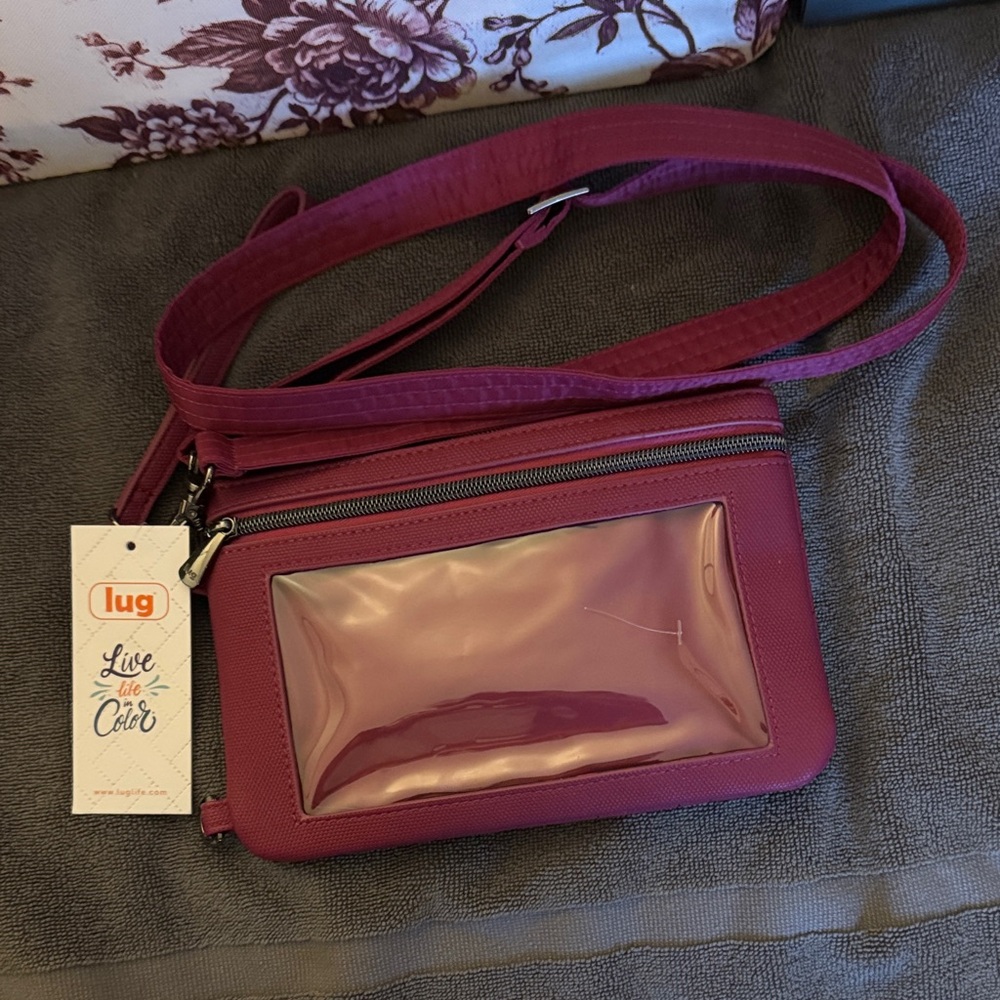 Lug Crossbody Bag with Clear Pocket